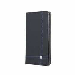Husa SAMSUNG Galaxy S7 - Leather Focus TSS, Negru cu Albastru