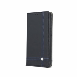 Husa Pentru HUAWEI P8 Lite 2017 / P9 Lite 2017 - Leather Focus TSS, Negru cu Albastru