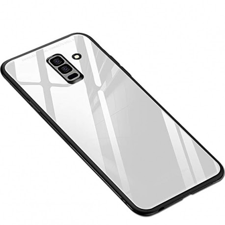 Husa SAMSUNG Galaxy A6 Plus 2018 - Luxury Glass TSS, Alb