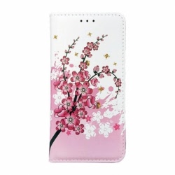 Husa SAMSUNG Galaxy J3 2017 - Flip Decor TSS, Pink Flowers