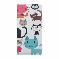 Husa SAMSUNG Galaxy A5 2018 \ A8 2018 - Flip Decor TSS, Cats