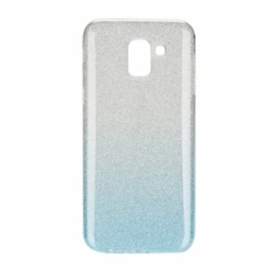 Husa Pentru SAMSUNG Galaxy J6 2018 - Luxury Shining TSS, Argintiu/Albastru