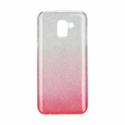 Husa Pentru SAMSUNG Galaxy J6 2018 - Luxury Shining TSS, Argintiu/Roz