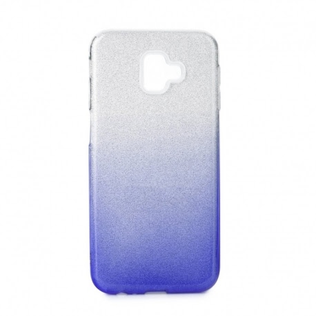 Husa Pentru SAMSUNG Galaxy J6 Plus 2018 - Luxury Shining TSS, Argintiu/Albastru