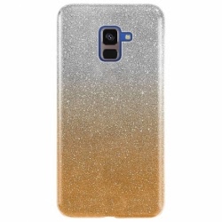 Husa Pentru SAMSUNG Galaxy A5 2018 / A8 2018 - Luxury Shining TSS, Argintiu/Auriu
