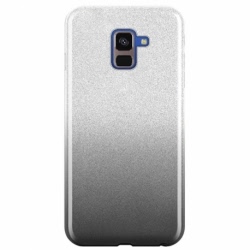 Husa Pentru SAMSUNG Galaxy A5 2018 / A8 2018 - Luxury Shining TSS, Argintiu/Negru