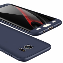 Husa Pentru SAMSUNG Galaxy S7 Edge - 360 Grade Luxury Colorful TSS, Bleumarin
