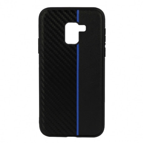 Husa HUAWEI Mate 20 - Luxury Carbon Moto TSS, Negru/Albastru
