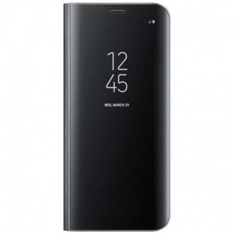 Husa SAMSUNG Galaxy A20e - Flip Wallet Clear (Negru) Blister
