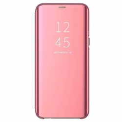 Husa SAMSUNG Galaxy A20e - Flip Wallet Clear (Roz-Auriu) Blister
