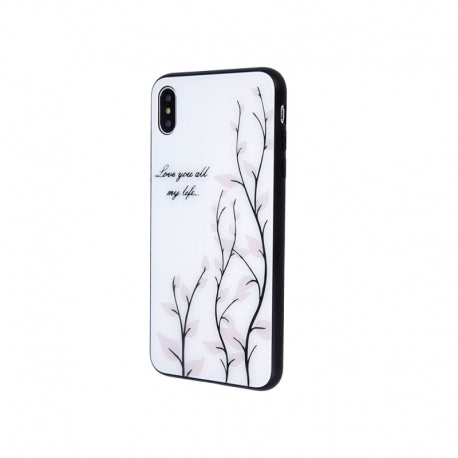 Husa SAMSUNG Galaxy A10 - Glowing Glass (Leaves)