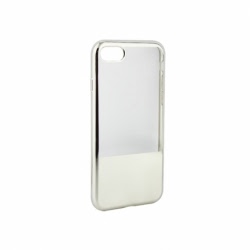 Husa APPLE iPhone SE 2 (2020) - Electroplate Half (Argintiu)
