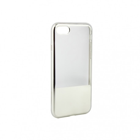 Husa APPLE iPhone SE 2 (2020) - Electroplate Half (Argintiu)