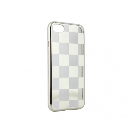 Husa APPLE iPhone SE 2 (2020) - Electroplate Chess (Argintiu)