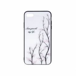 Husa APPLE iPhone 7 \ 8 - Glowing Glass (Leaves)