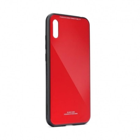 Husa HUAWEI Y6 2019 \ Y6 Pro 2019 - Glass (Rosu)