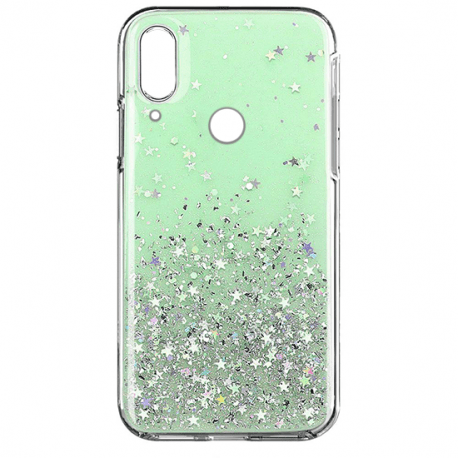 Husa SAMSUNG Galaxy A40 - Glitter Lichid Star (Verde) Wozinsky
