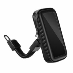 Suport Telefon Motocicleta / Scuter Universal Rezistent la Apa 4.8 - 5.5" (Negru)