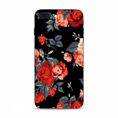 Husa SAMSUNG Galaxy A40 - Flowers 3D (Negru)